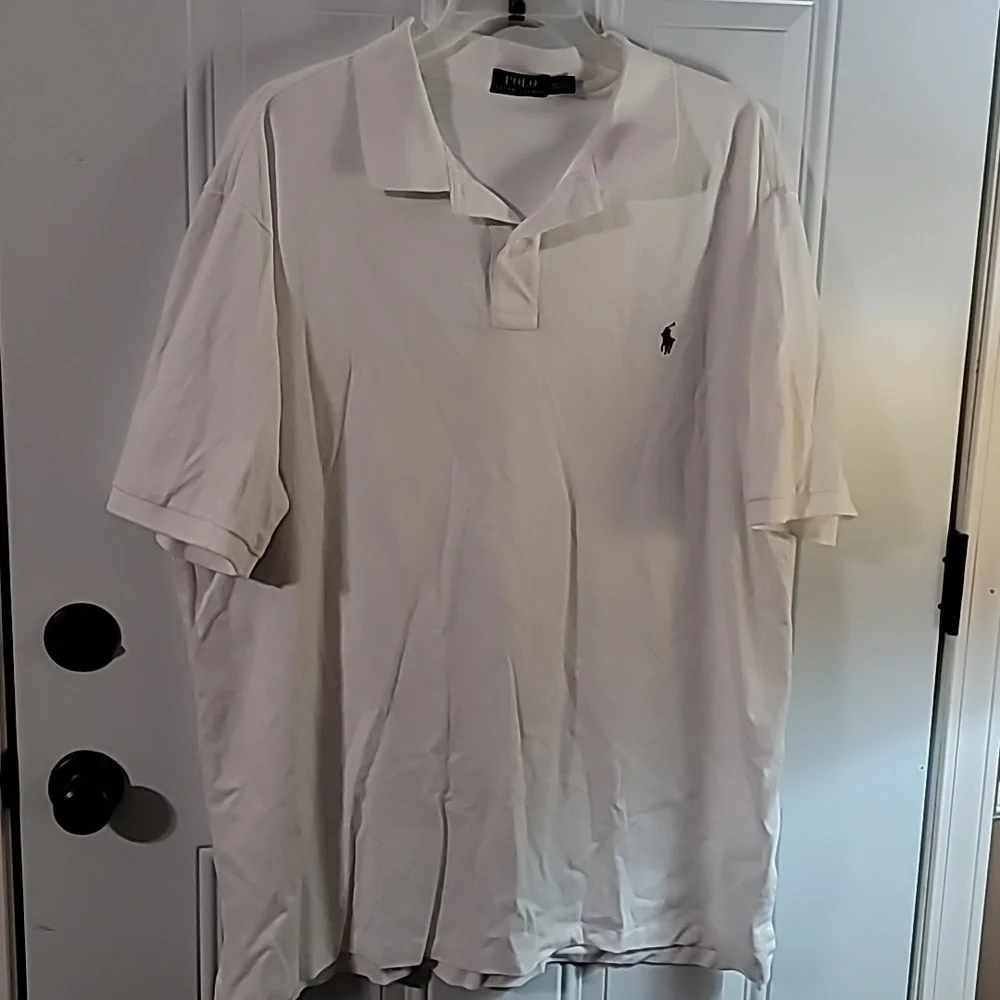 Ralph Lauren White Polo with Navy Pony Embroidery - Picture 3 of 12